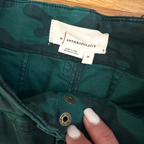Anthropologie Austin Green Camo High Rise Cargo Pants - Picture 12 of 12